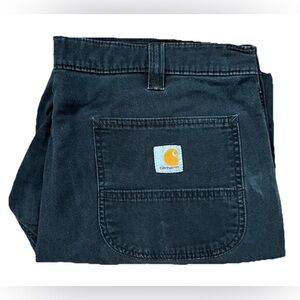 Carhartt Rugged Flex Relaxed Fit Canvas‎ Utility Work Pant 38x32 Black BN2291-M